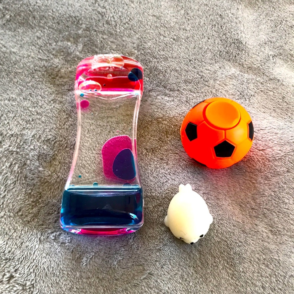 Set of 3 Fidget Toys ā Sensory Stress Relief Bundle | Kids Adults Classroom Desk